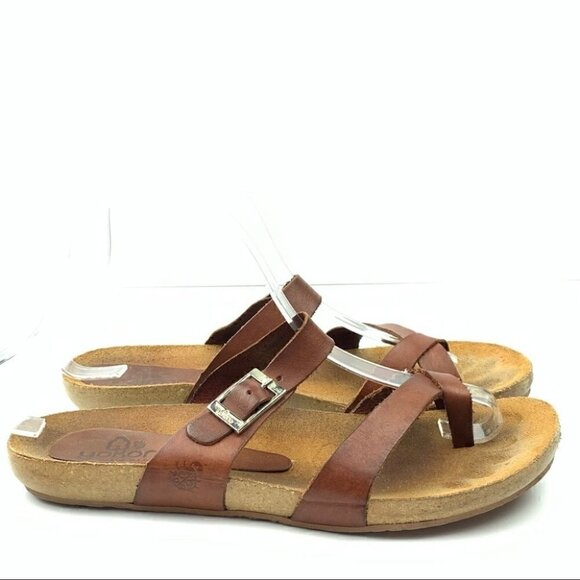 Yokona sandals size 8 leather strappy walking - Picture 1 of 11